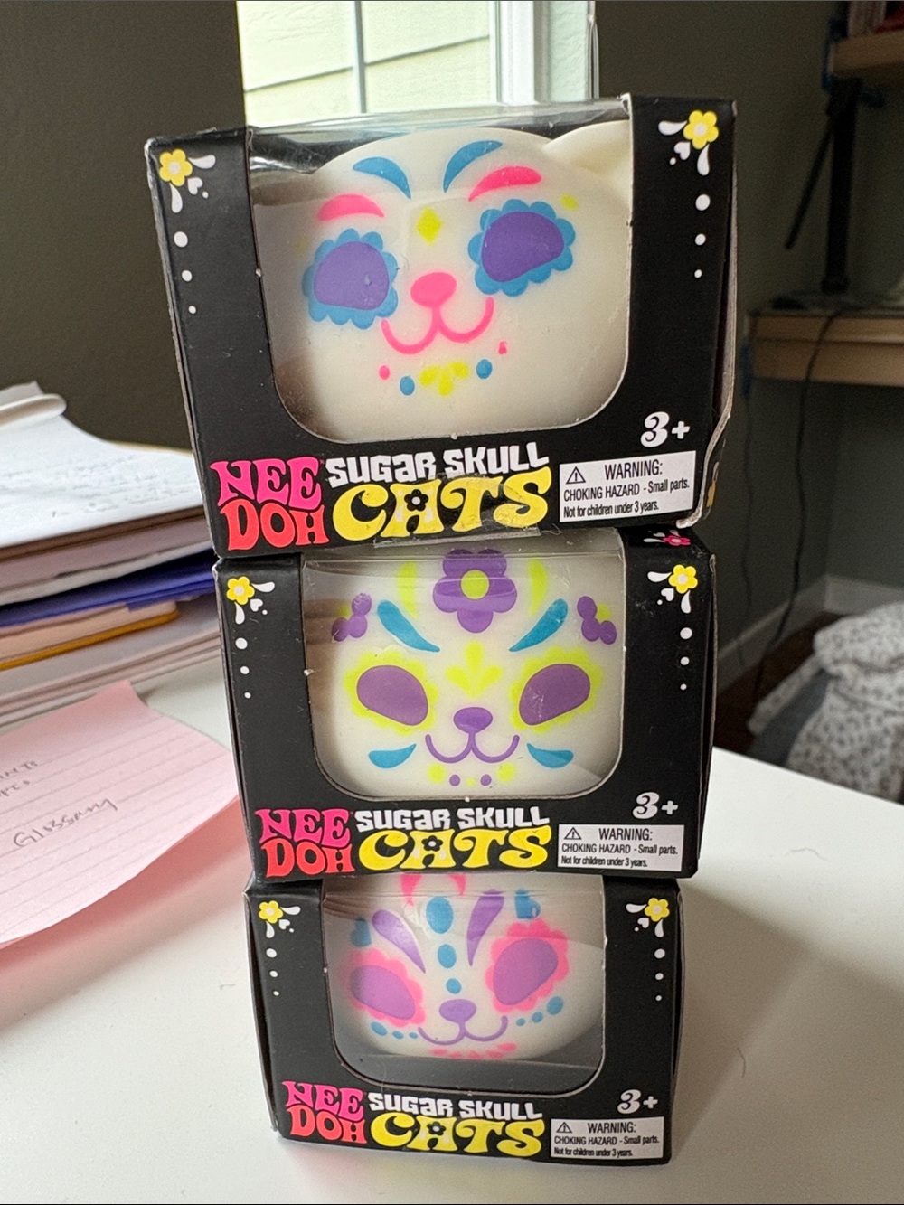 NEE DOH SUGAR SKULL CATS - set of 3